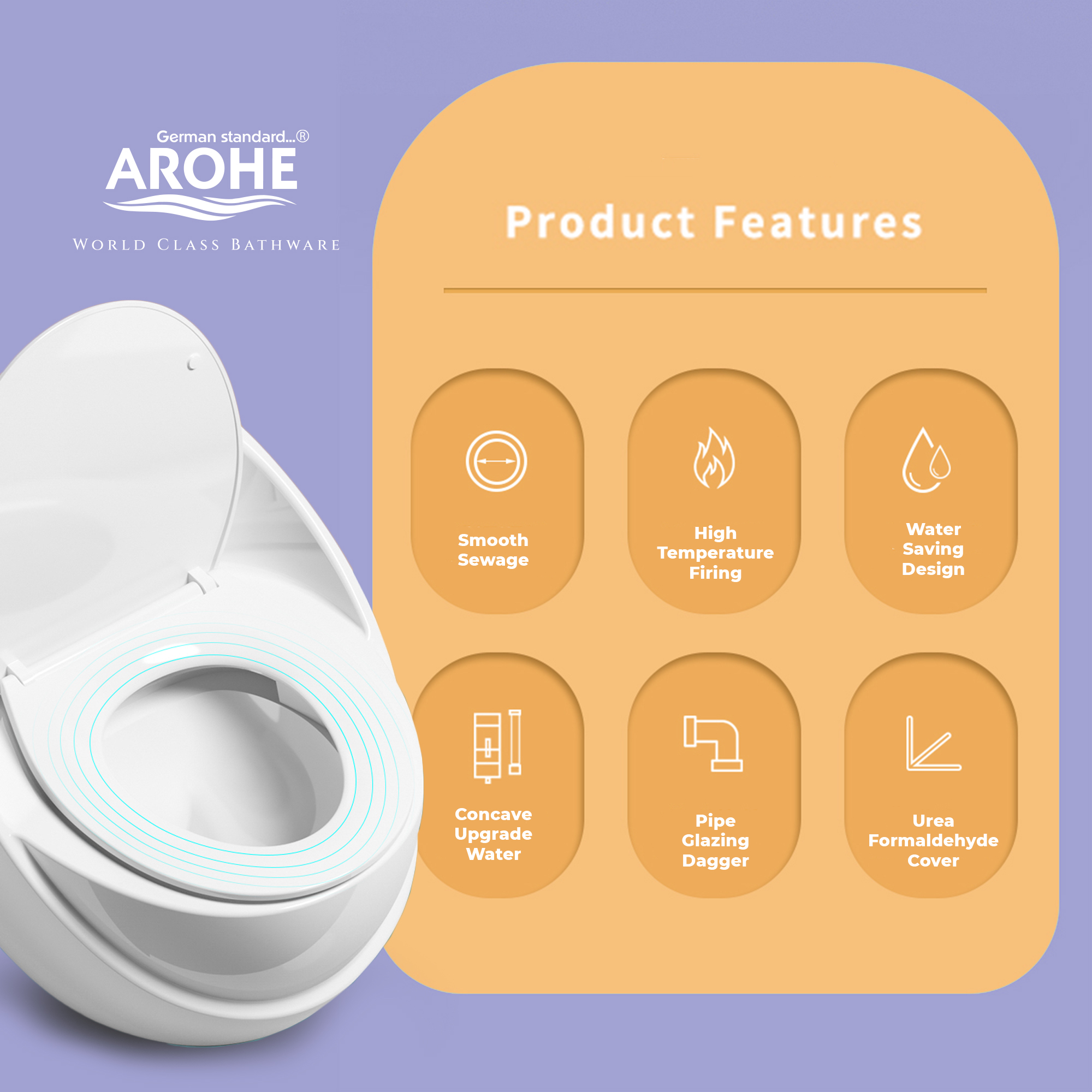 Arohe Exclusive Modern Commode A745g Golden - Arohe