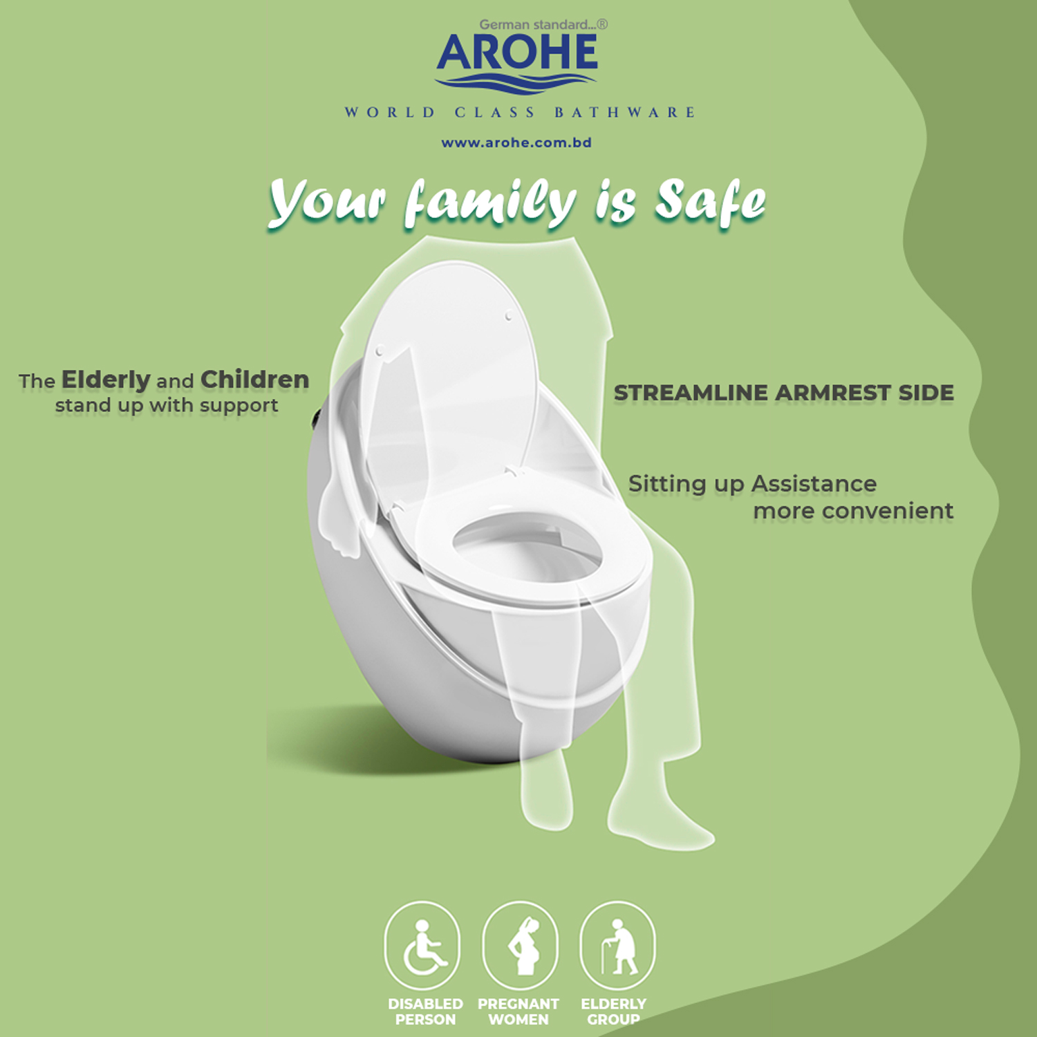 Arohe Exclusive Modern Commode A745g Golden 7 Arohe Exclusive Modern Commode A745g Golden - Image 5