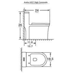 Arohe A927 High Commode size